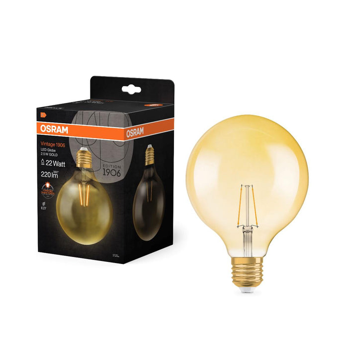 LED LAMP VINTAGE GLOBE125 GOLD22 E27