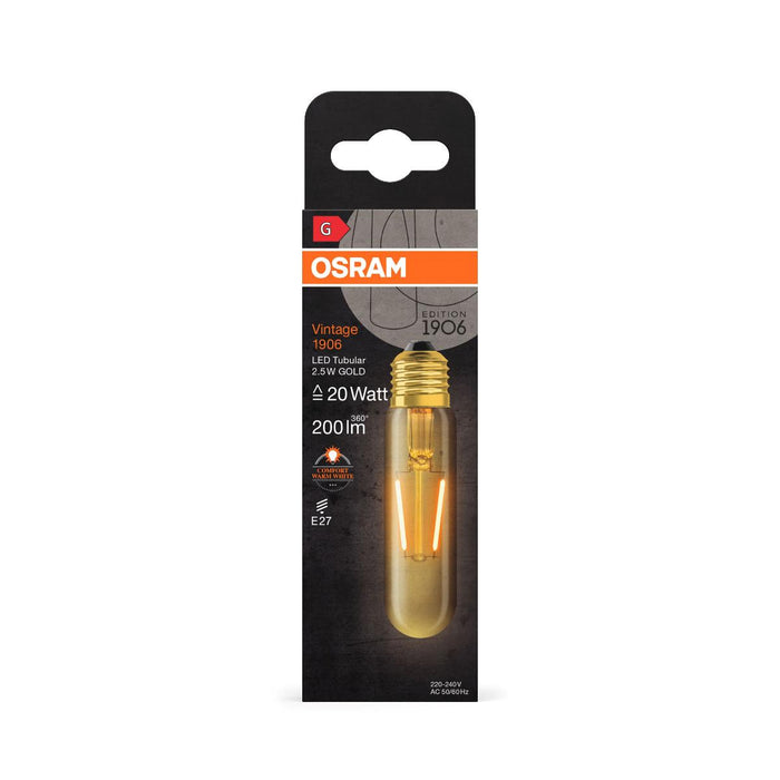 LED LAMP VINTAGE TUBULAR GOLD20 E27