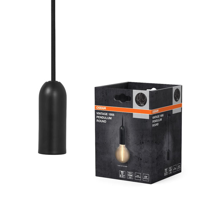 PENDULUM ROUND PENDANT LAMP BLACK E27