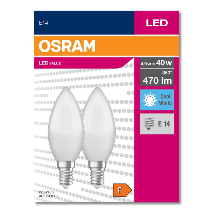 LED VALUE LAMP CLB40 E14 4000K 2 PACK