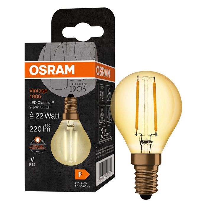 LED BULB VINTAGE E14 2.5W CLP22 OSRAM