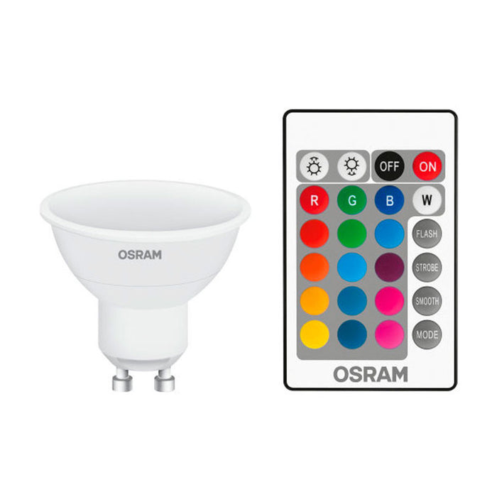 LED BULB GU10 4.5W 250LM RGB 2700K DIMMABLE REMOTE OSRAM