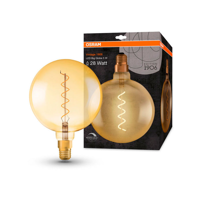 LED BULB E27 5W VINTAGE GLOBE200 GOLD DIM OSRAM
