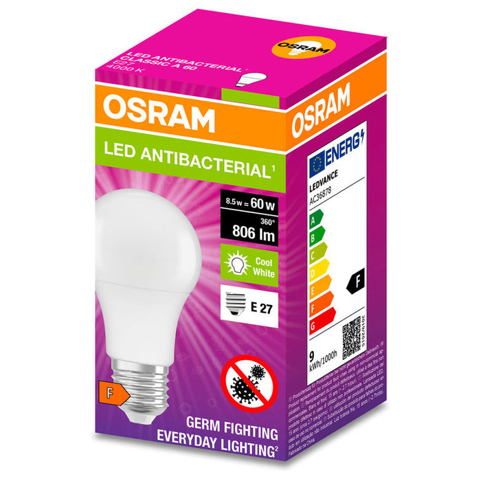 LED ANTIBACTERIAL BULB 806LM 4000K E27 OSRAM