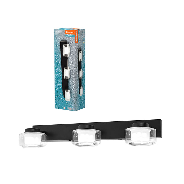 LED FLUID FOR BATHROOM 3X5.5W IP44 BLACK CCT OSRAM CLICK