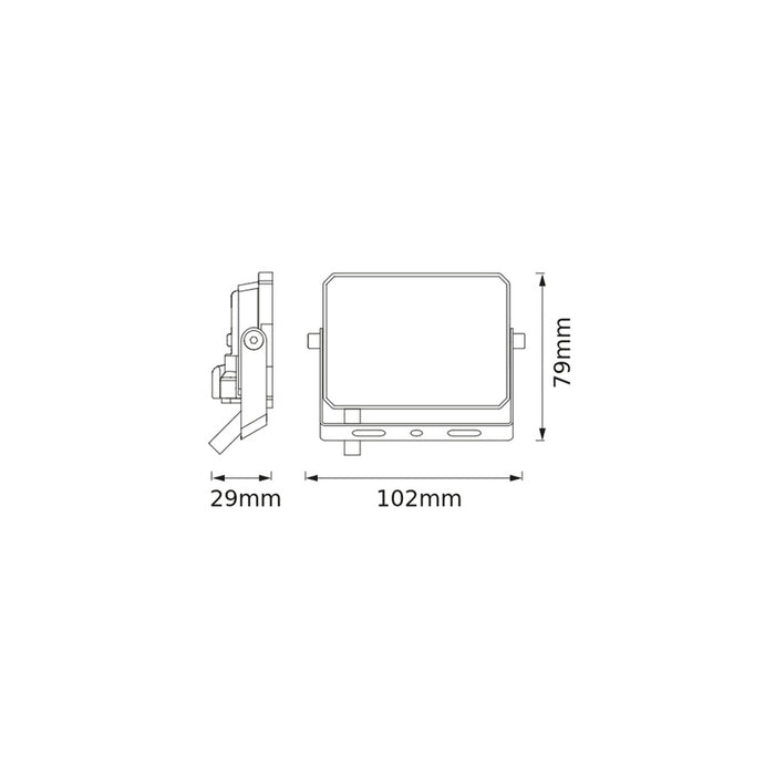 LED SPOTLIGHT 10W 6500K 900LM IP65 BLACK OSRAM FL LUX