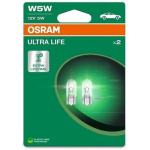 OSRAM ULTRALIFE AUX W5W 5W 12V CARTON BLISTER X2 PCS