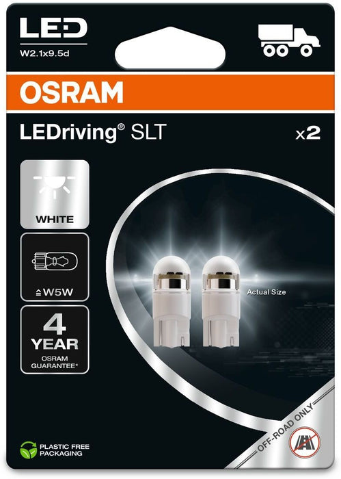OSRAM WHITE 6000K W5W LED 1W 24V CARTON BLISTER X2 PCS