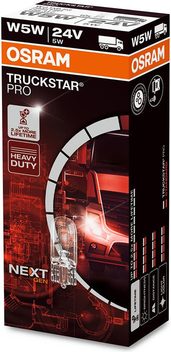 OSRAM TRUCKSTAR PRO AUX W5W 24V CARTON BOX 10 PCS