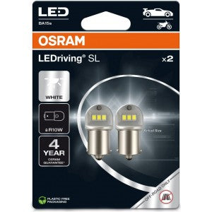 OSRAM WHITE 6000K R10W LED 1,2W 12V CARTON BLISTER X2 PCS