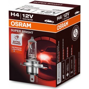OSRAM SUPER BRIGHT PREMIUM H4 4800K 100/90W 12V CARTON BOX 1 PCS
