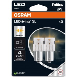 OSRAM AMBER P21W LED 1,3W 12V CARTON BLISTER X2 PCS