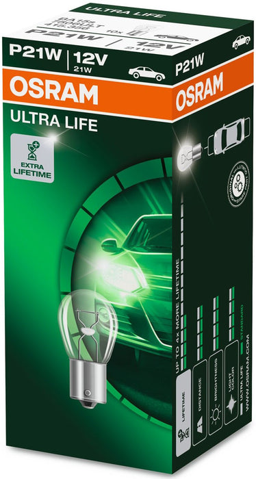 OSRAM ULTRALIFE AUX P21W 12V CARTON BOX 10 PCS