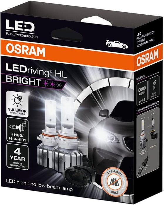 LED Bulb (Set of 2) H10/HB3/HIR1 12V 19W P20D/PY20D non-road legal LEDriving HL BRIGHT
