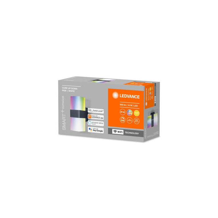 OUTDOOR LAMP SMART WIFI CUBE WALL UPDOWN RGBW 900lm DG IP44 SMART LEDVANCE - Smart + WiFi лампи<<<Източници на