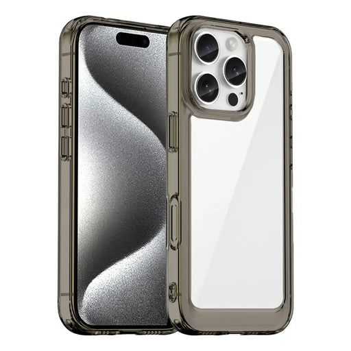 Outer Space Case for iPhone 16e Flexible Frame Cover - Translucent Black - Cell phone cases and covers<<<HurtelXML