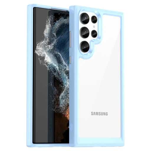 Outer Space Case for Samsung Galaxy S23 Ultra cover with a flexible frame blue - Cell phone cases and covers<<<HurtelXML