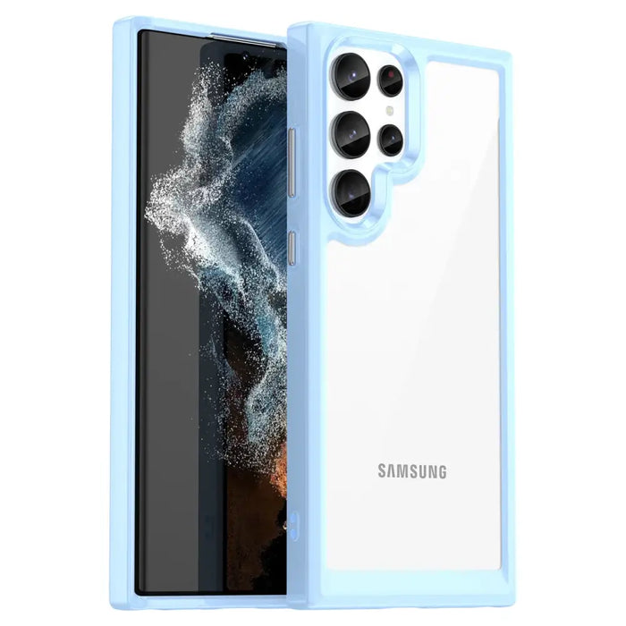 Outer Space Case for Samsung Galaxy S23 Ultra cover with a flexible frame blue - Cell phone cases and covers<<<HurtelXML