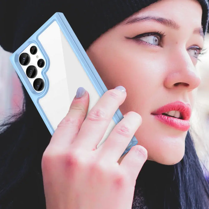 Outer Space Case for Samsung Galaxy S23 Ultra cover with a flexible frame blue - Cell phone cases and covers<<<HurtelXML