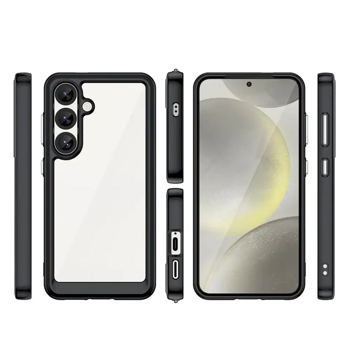Outer Space Case for Samsung Galaxy S25 Edge Cover with Flexible Frame - Black - Cell phone cases and covers<<<HurtelXML
