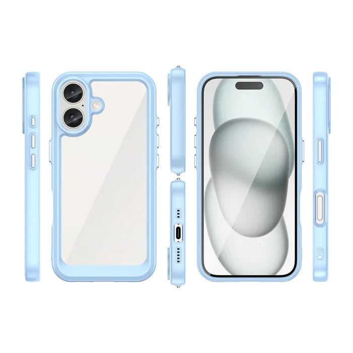 Outer Space Case with Gel Frame for iPhone 16 - Blue - Cell phone cases and covers<<<HurtelXML
