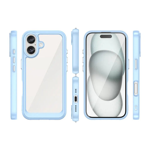 Outer Space Case with Gel Frame for iPhone 16 Plus - Blue - Cell phone cases and covers<<<HurtelXML
