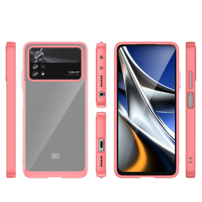 Outer Space Case Xiaomi Poco X4 Pro 5G cover with a flexible frame red - Cell phone cases and covers<<<HurtelXML
