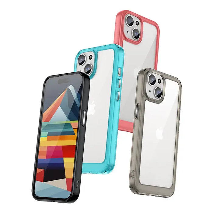 Outer Space reinforced case with flexible frame for iPhone 15 - blue - Cell phone cases and covers<<<HurtelXML