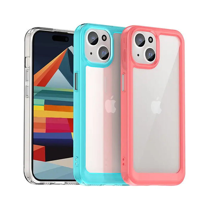 Outer Space reinforced case with flexible frame for iPhone 15 - blue - Cell phone cases and covers<<<HurtelXML