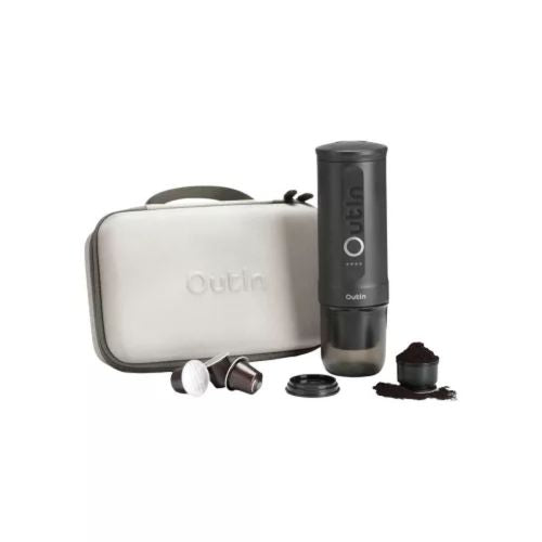Outin Nano 7500mAh Portable Coffee Maker Set (Gray) + Protective Case