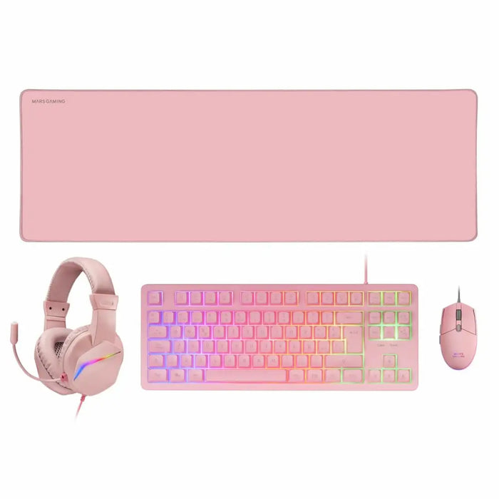 Pack Gaming Mars Gaming MCPRGB3PES Spanish Qwerty - Компютър Игри<<<Компютри| Електроника<<<BigBuy&&&Гейминг Мишка и