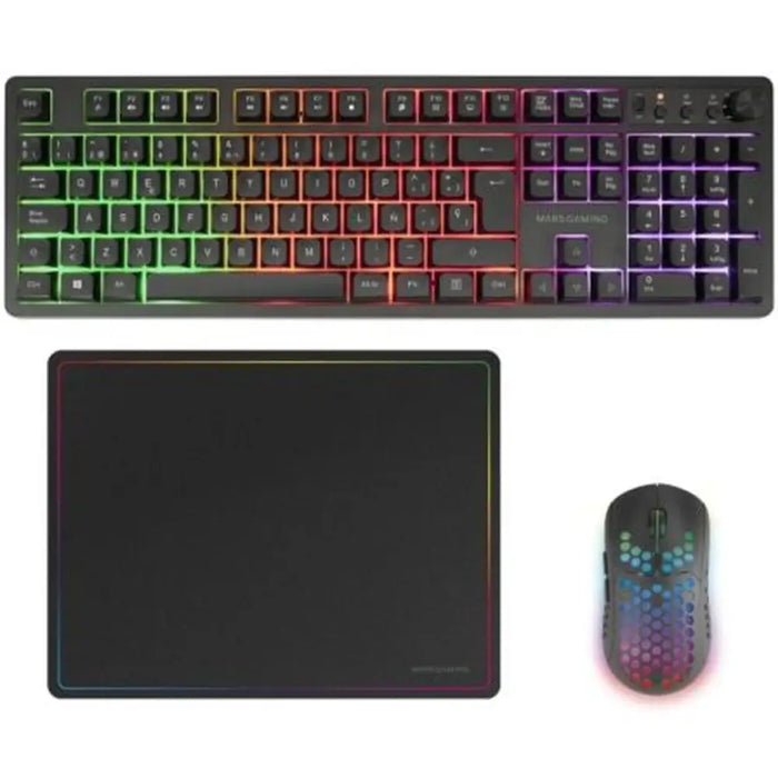 Pack Gaming Mars Gaming MCPWXES - Компютър Игри<<<Компютри| Електроника<<<BigBuy&&&Гейминг Мишка и Подложка за