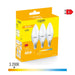 Pack of 3 LED bulbs EDM 98204 G 35 W 5 W 50 W E14 400 lm Ø 3,6 x 10 cm (3200 K) - Декорация и Осветление<<<Дом
