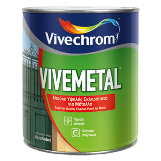 PAINT FOR METAL SATIN BASE TR 750 ML VIVECHROM - Алкидни и водоразтворими<<<Бои за метал и дърво<<<Бои и