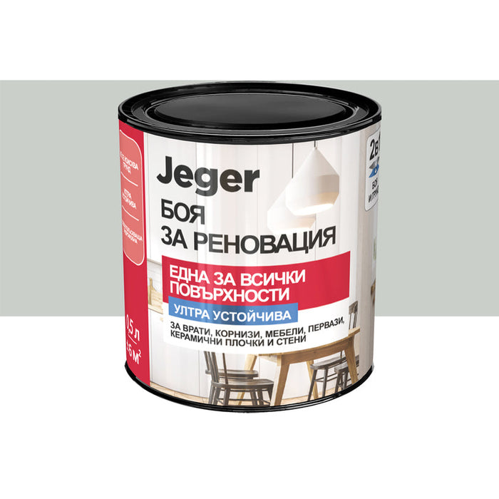 PAINT FOR RENOVATION SILVER 0.5 L JEGER - Алкидни и водоразтворими<<<Бои за метал и дърво<<<Бои и лакове<<<Praktiker