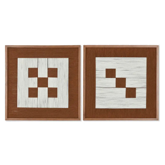 Painting 3D Home ESPRIT Cotton Fir 50 x 3 x 50 cm - Декорация и Осветление<<<Дом Градина<<<BigBuy&&&Картини и