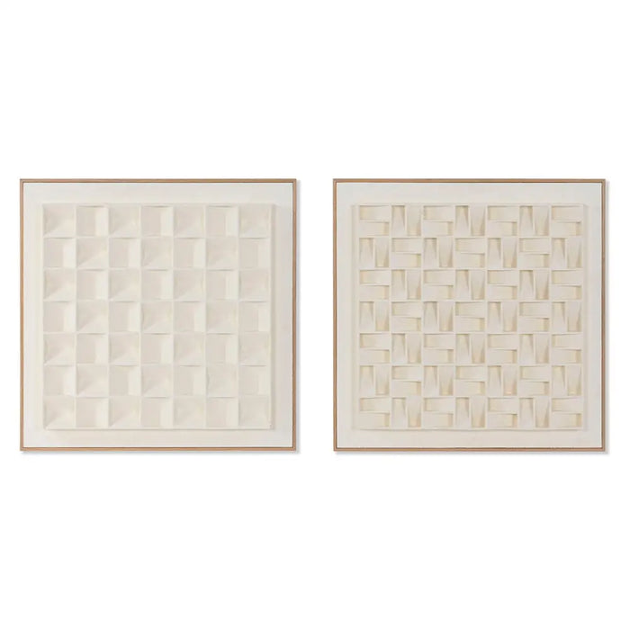 Painting 3D Home ESPRIT Plaster MDF Wood 60 x 7 x 60 cm - Декорация и Осветление<<<Дом Градина<<<BigBuy&&&Картини и