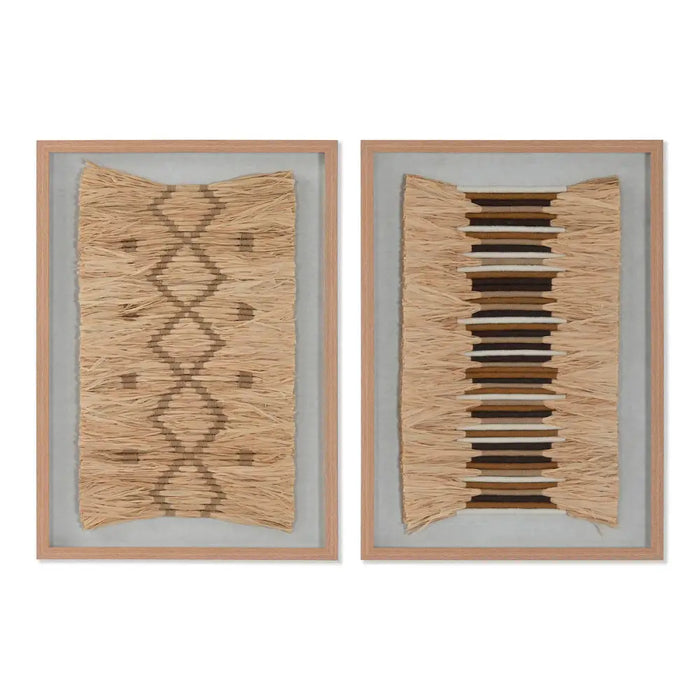 Painting 3D Home ESPRIT Raffia polystyrene 50 x 3 x 70 cm 50 x 3,5 x 70 cm - Декорация и Осветление<<<Дом
