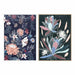 Painting DKD Home Decor 53 x 4,3 x 73 cm Flowers Modern (2 Units) - Декорация и Осветление<<<Дом