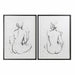Painting DKD Home Decor 70 x 2,5 x 90 cm Lady Modern (2 Units) - Декорация и Осветление<<<Дом