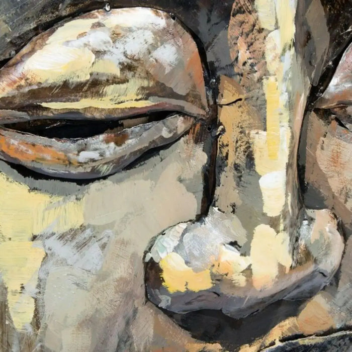 Painting DKD Home Decor Buda Wood Metal Oriental Buddha (80 x 80 x 7 cm) - Декорация и Осветление<<<Дом