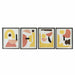 Painting DKD Home Decor Crystal MDF Wood 40 x 2,5 x 50 cm (4 Pieces) - Декорация и Осветление<<<Дом
