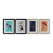 Painting DKD Home Decor polystyrene 35 x 2 x 45 cm Birds (4 Pieces) - Декорация и Осветление<<<Дом