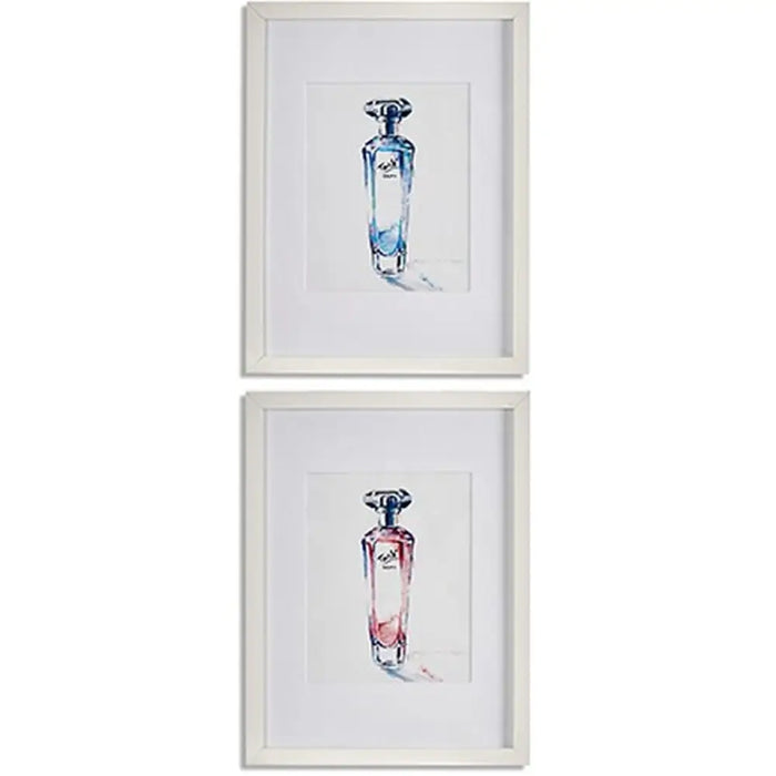 Painting Gift Decor Yellow Blue White Red Cardboard Particleboard Perfume 33 x 3 x 43 cm (6 Units) - Декорация и