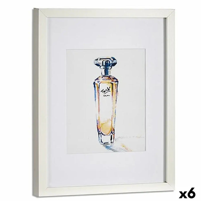 Painting Gift Decor Yellow Blue White Red Cardboard Particleboard Perfume 33 x 3 x 43 cm (6 Units) - Декорация и