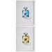 Painting Gift Decor Yellow Blue White Red Glass Particleboard Perfume 33 x 3 x 43 cm (6 Units) - Декорация и