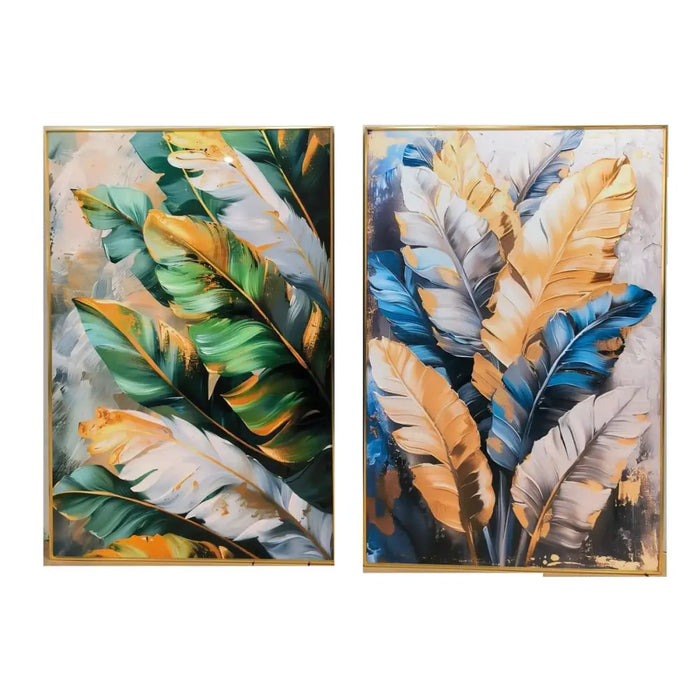 Painting Home ESPRIT Aluminium MDF Wood 80 x 3,5 x 120 cm - Декорация и Осветление<<<Дом Градина<<<BigBuy&&&Картини и