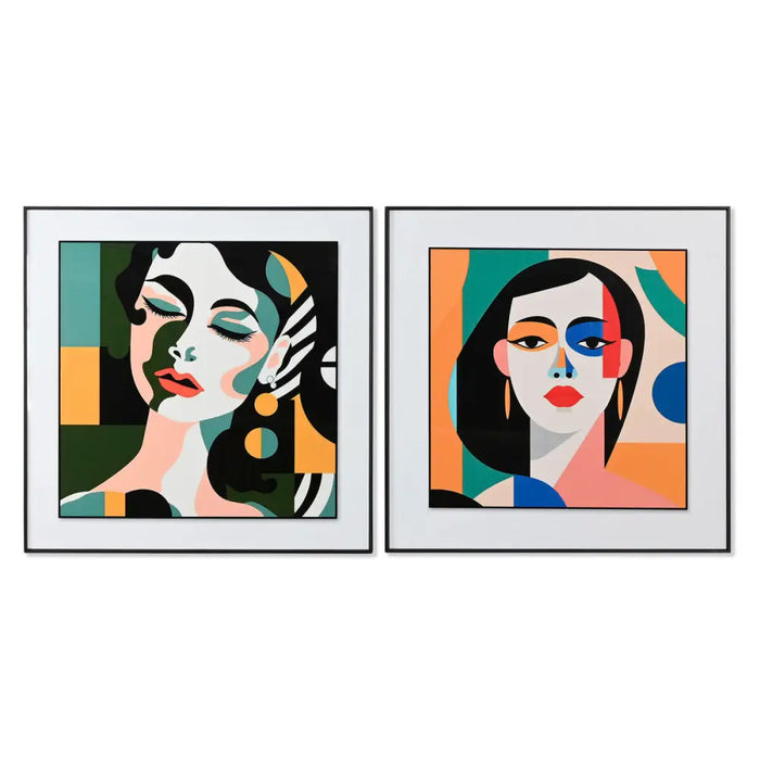 Painting Home ESPRIT Aluminium MDF Wood 80 x 3,5 x 80 cm - Декорация и Осветление<<<Дом Градина<<<BigBuy&&&Картини и