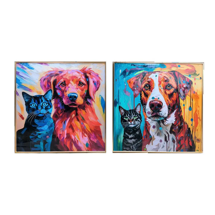 Painting Home ESPRIT Aluminium MDF Wood 80 x 3,5 x 80 cm - Декорация и Осветление<<<Дом Градина<<<BigBuy&&&Картини и