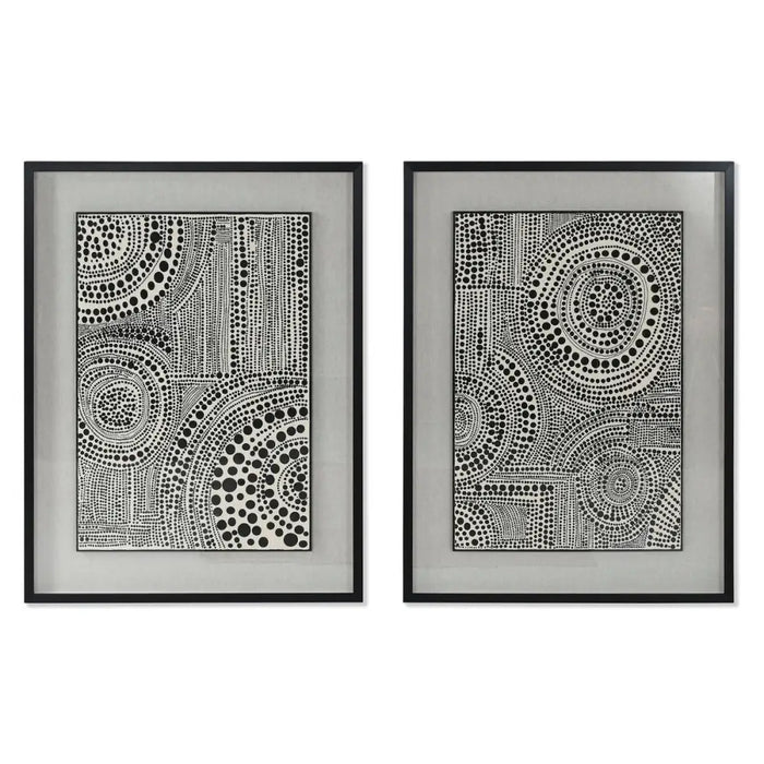 Painting Home ESPRIT Black Red Modern 75 x 4 x 100 cm (2 Units) - Декорация и Осветление<<<Дом